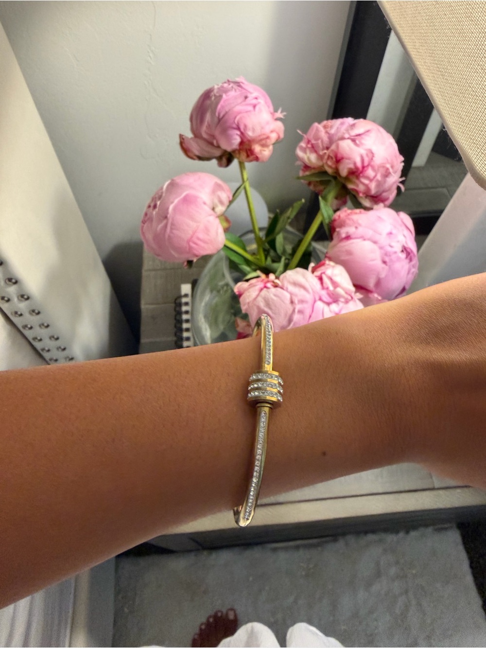 Gold Diamond Lock Bracelet